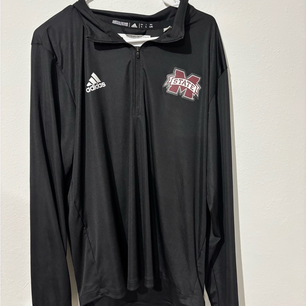 Adidas Mississippi State Black Long Sleeve Top